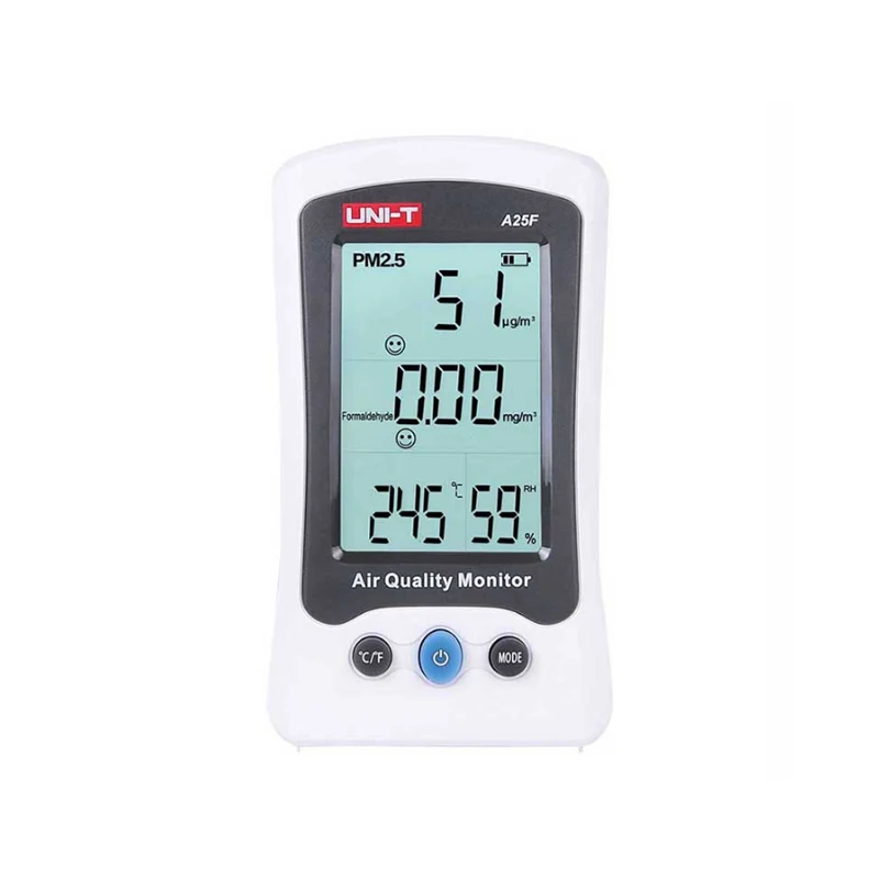UNI-T A25F Desktop Formaldehyde PM2.5 Detector Air Quality Measurement 0~500ug/Cubic