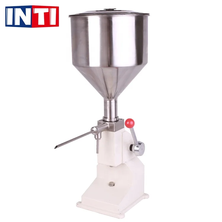 A03 5~ 50ml Manual Stainless Paste Dispensing Liquid Cream Sauce Bottle Can Jar Filling Machine