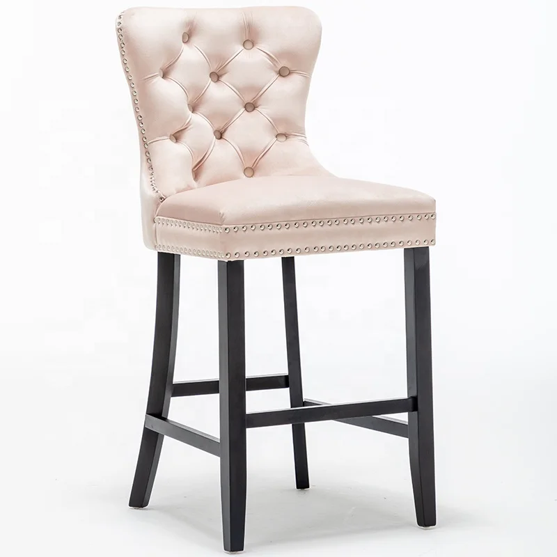 
2020 new design bar chair all wooden legs KD 