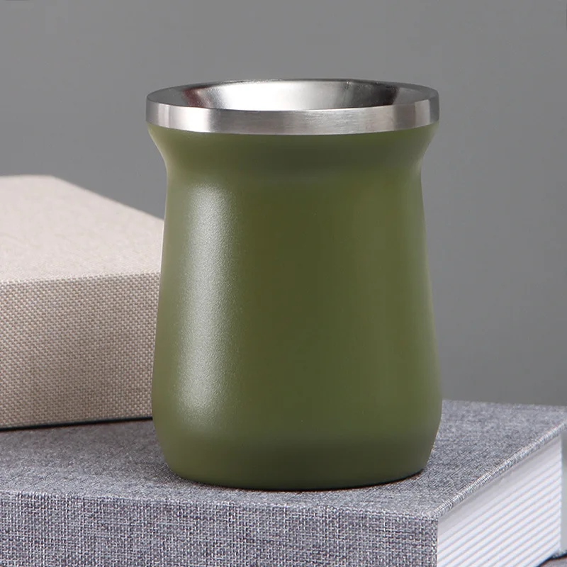 2022 New custom 8oz Argentina double wall vacuum beer tea tumbler mug stainless steel insulated travel yerba mate gourd cup