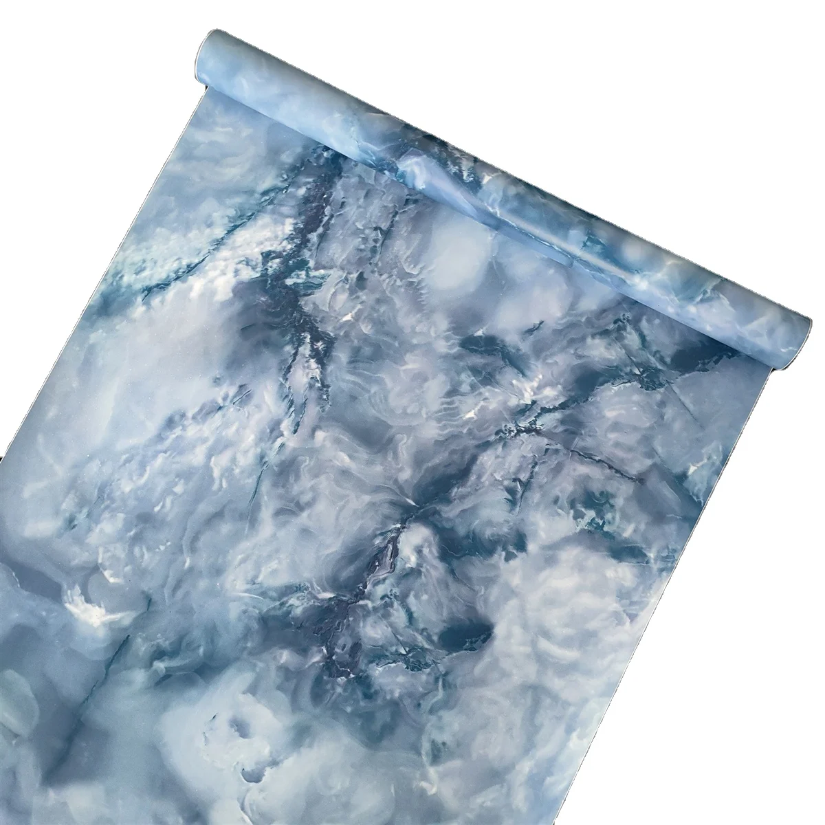 2021 Hot 3D House Decor Wallpapers Roll Bedroom Decoration Black White Blue PVC Marble Vinyl Wallpaper