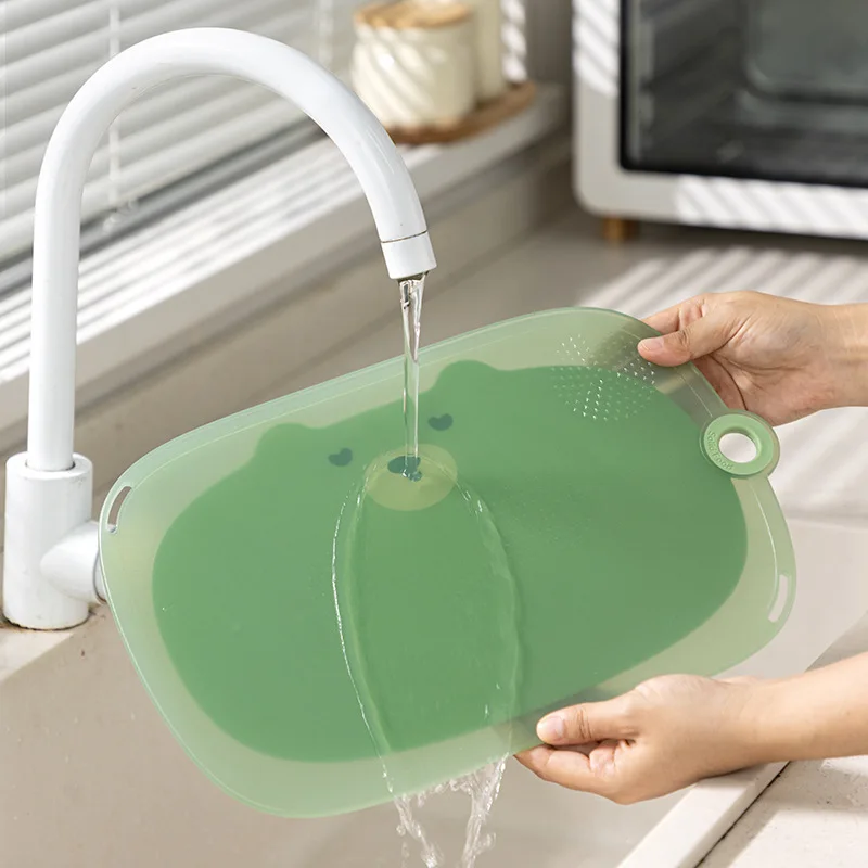 Plastic Cutting Board for Vegetable Fruit Meat  Easy to Clean Durable  Kitchen Space Save Home Use