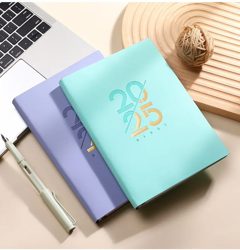 2025 Calendar Notebook Custom Logo Schedule and Time Efficiency Manual Weekly Plan Ledger for Optimal Time Management