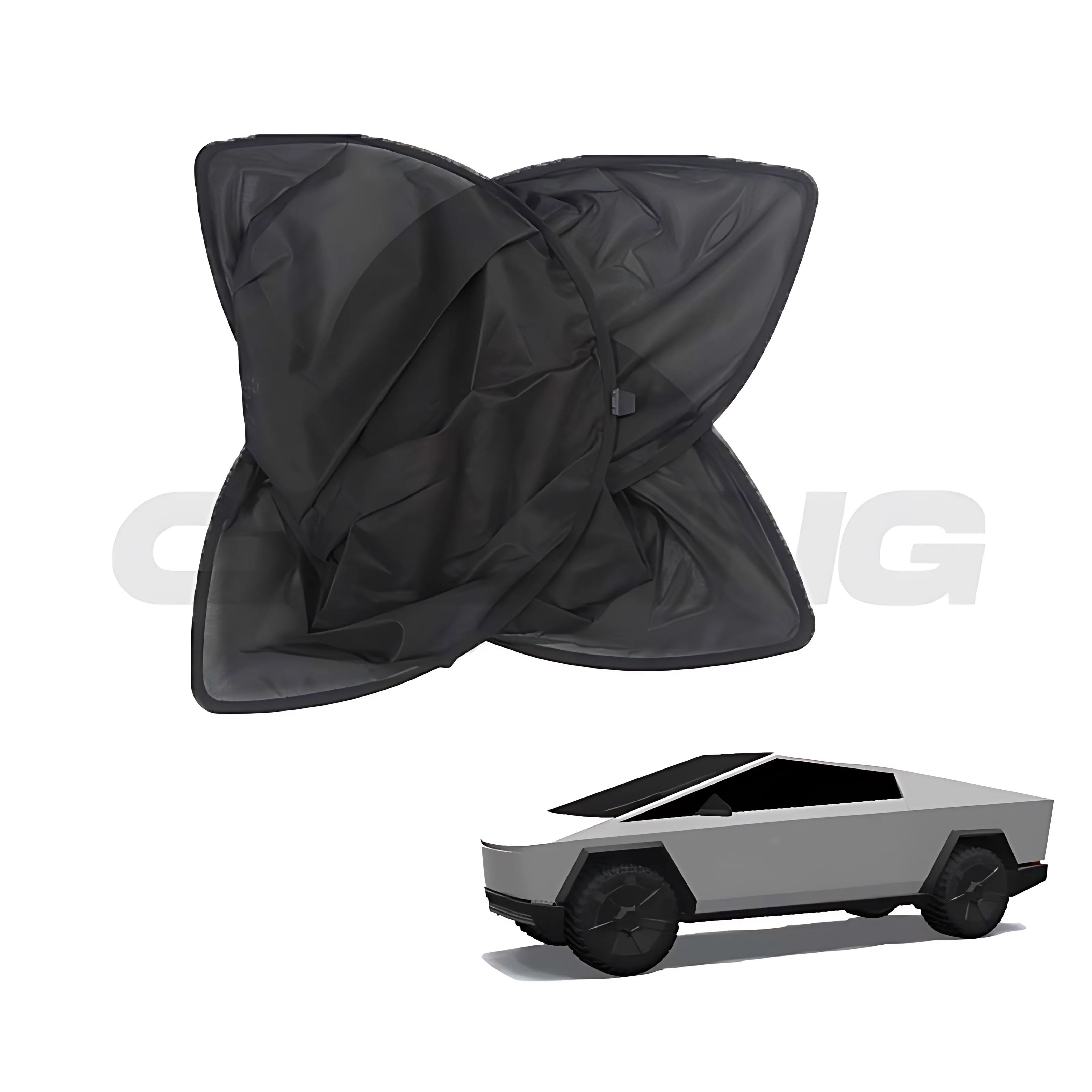 Newest UV Rays Protection Curtain Material Roof Sunshade Sunroof Cover For 2024 Tesla Cybertruck