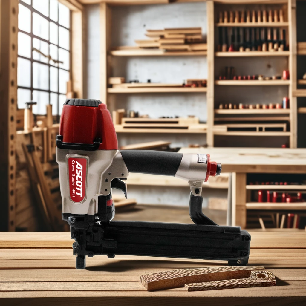 Industrial DIY 16GA 25-51MM Pneumatic Stapler Gun N851 Air Stapler Electric Power Source 1-Year Roofing Decking Furniture Frames