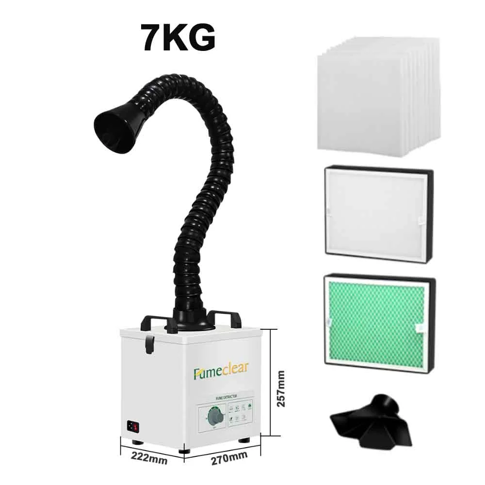 100W  Desktop Industrial Portable Solder Smoke Absorber Fume Extractor With Hepa Filter