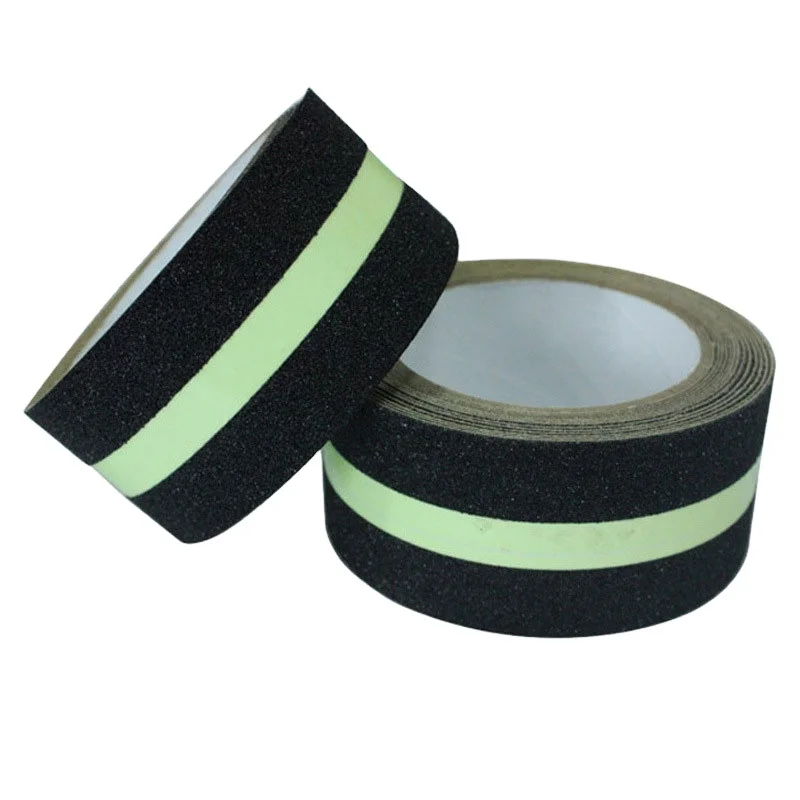 Yellow PVC Anti-Slip Tape with Reflective Strip Frosted Non-Slip Warning Tape Single Sided Pressure Sensitive Antistatic