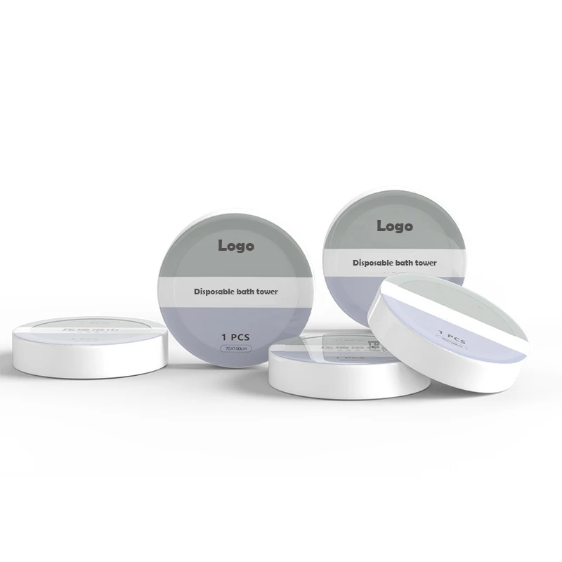 ORIENTMED private label hotel white disposable bath towel(5-pack), disposable cotton