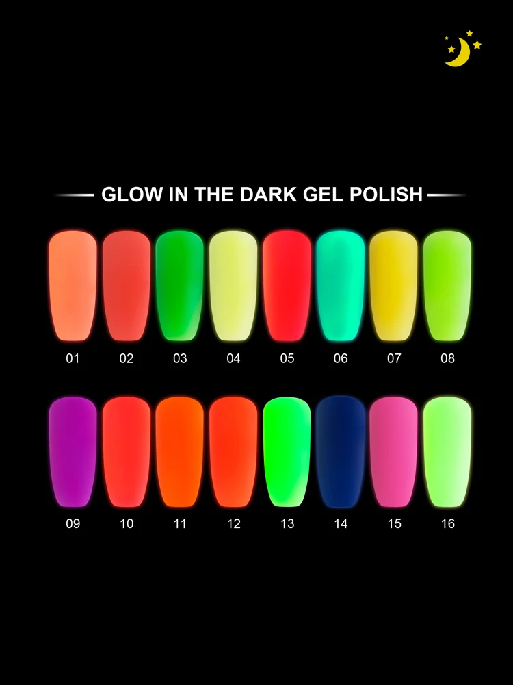 RONIKI beauty nails salon neon esmaltes uv gel soak off uv gel luminous glow In dark nail polish gel