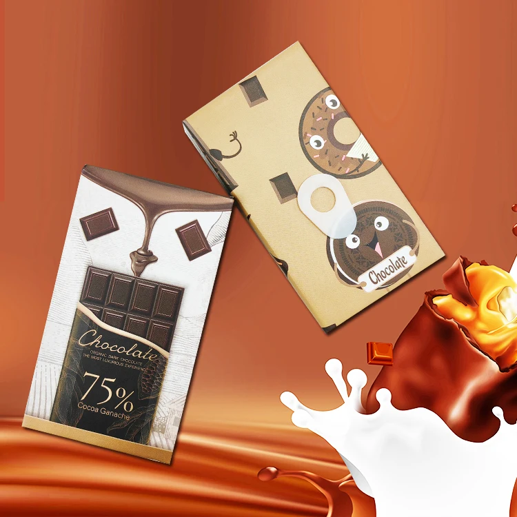 Factory Gold foil paper eco friendly small mushroom custom box chocolate bar packaging