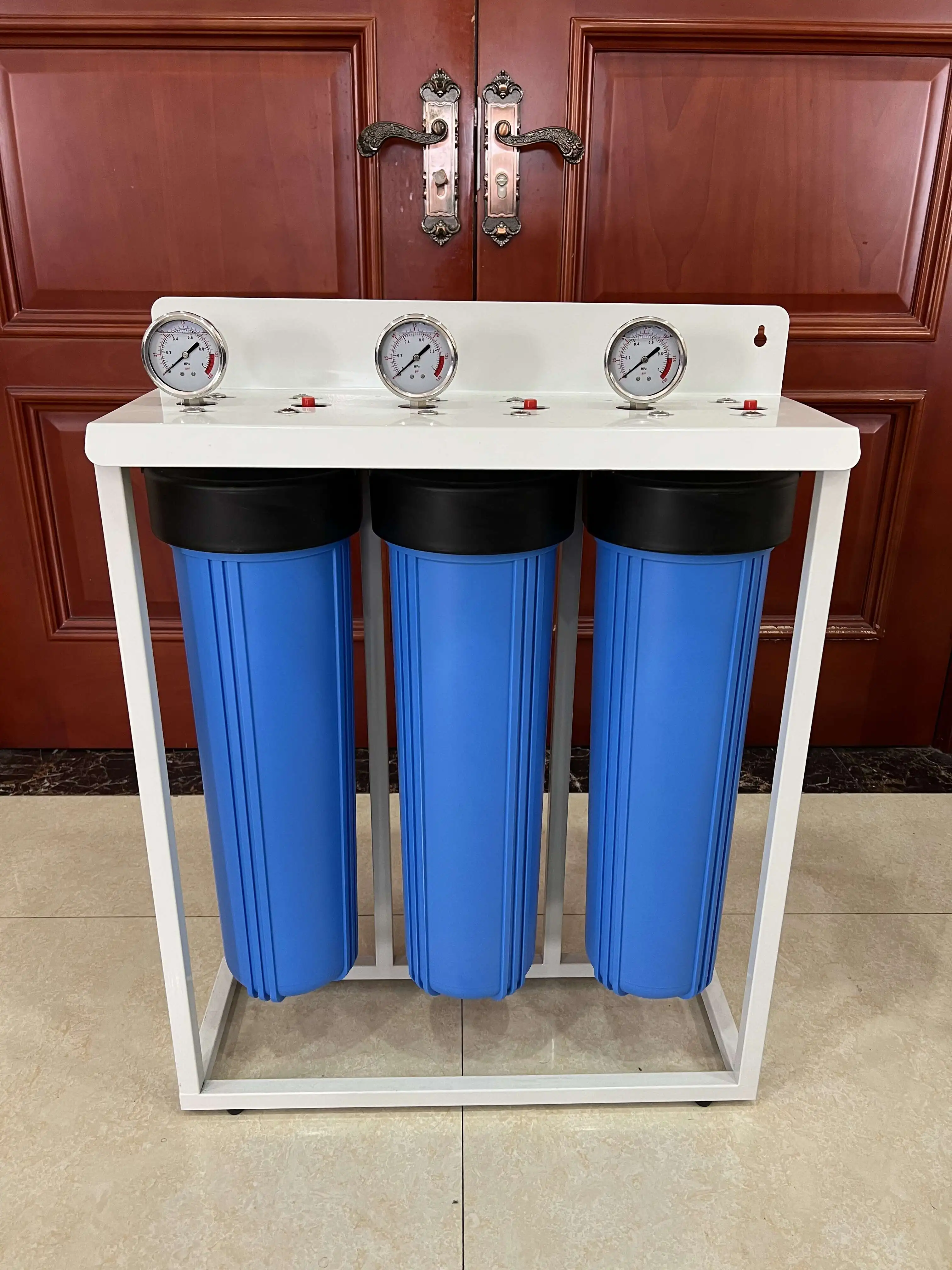 Big Blue Water Filter Whole House Large Flow Jumbo 20 4.5inch Water Purifier System with Pressure Gage to Australia Market
