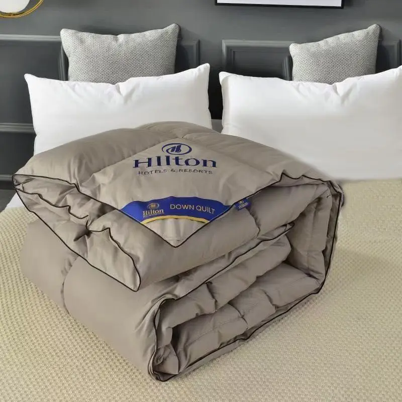 Hotel Luxury bedding cotton Hilton duvet quilt comforter custom logo Queen King
