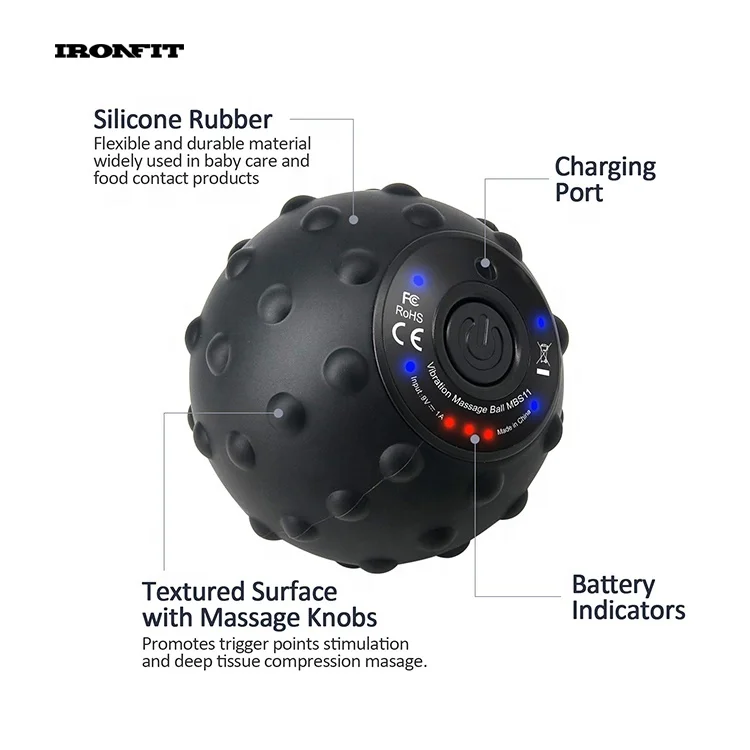 Fitness Custom Back Arm Foot Silicone Vibrating Massage Ball