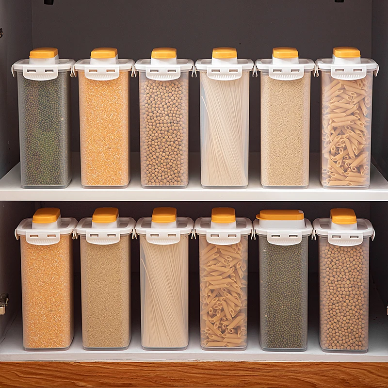 Large-capacity Grain storage can Multifunctional food container for kitchen Plastic waterproof storage box