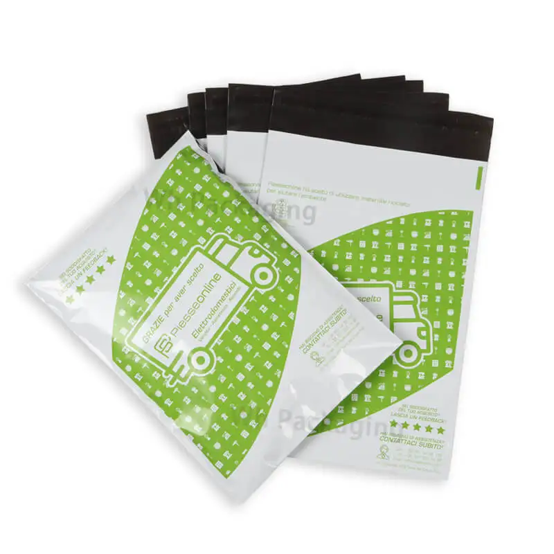 recyclable self-seal adhesive 12 x 15 green mailing bags patterned poly mailer with logo printed