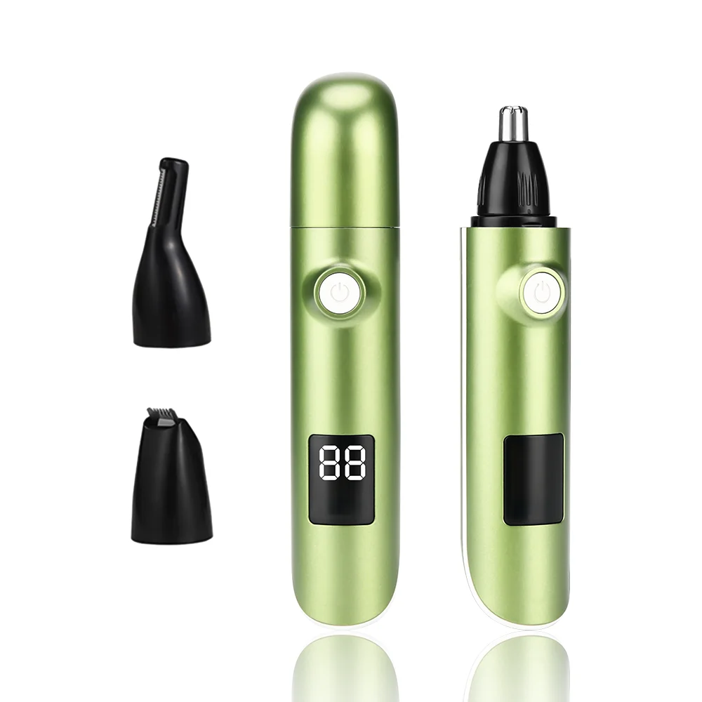 PRITECH, оптовая продажа, новый дизайн, перезаряжаемый нож для волос в носу, компактный цифровой дисплей, портативный триммер для носа для мужчин