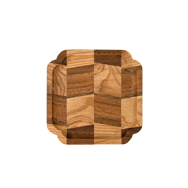 Fast Delivery Cheap Shabby Chic Distressed Wood Ottoman Tea Serving Wooden Tray