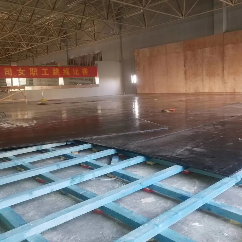 Customized FIBA Solid Wood Sport Floor Portable Modular Hevea Basketball Court Flooring