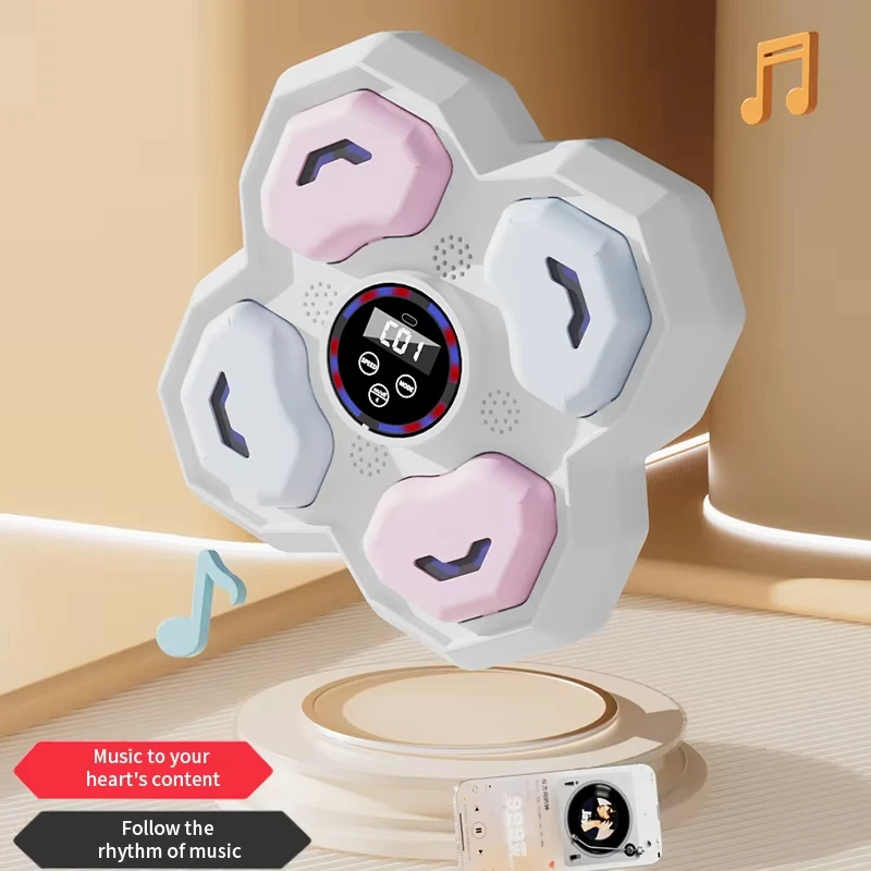 Children Wall Mounted Led Light Music Boxing Train Machine Small Wireless Low Sound One Punch Fight Stress Relief Boxing Target