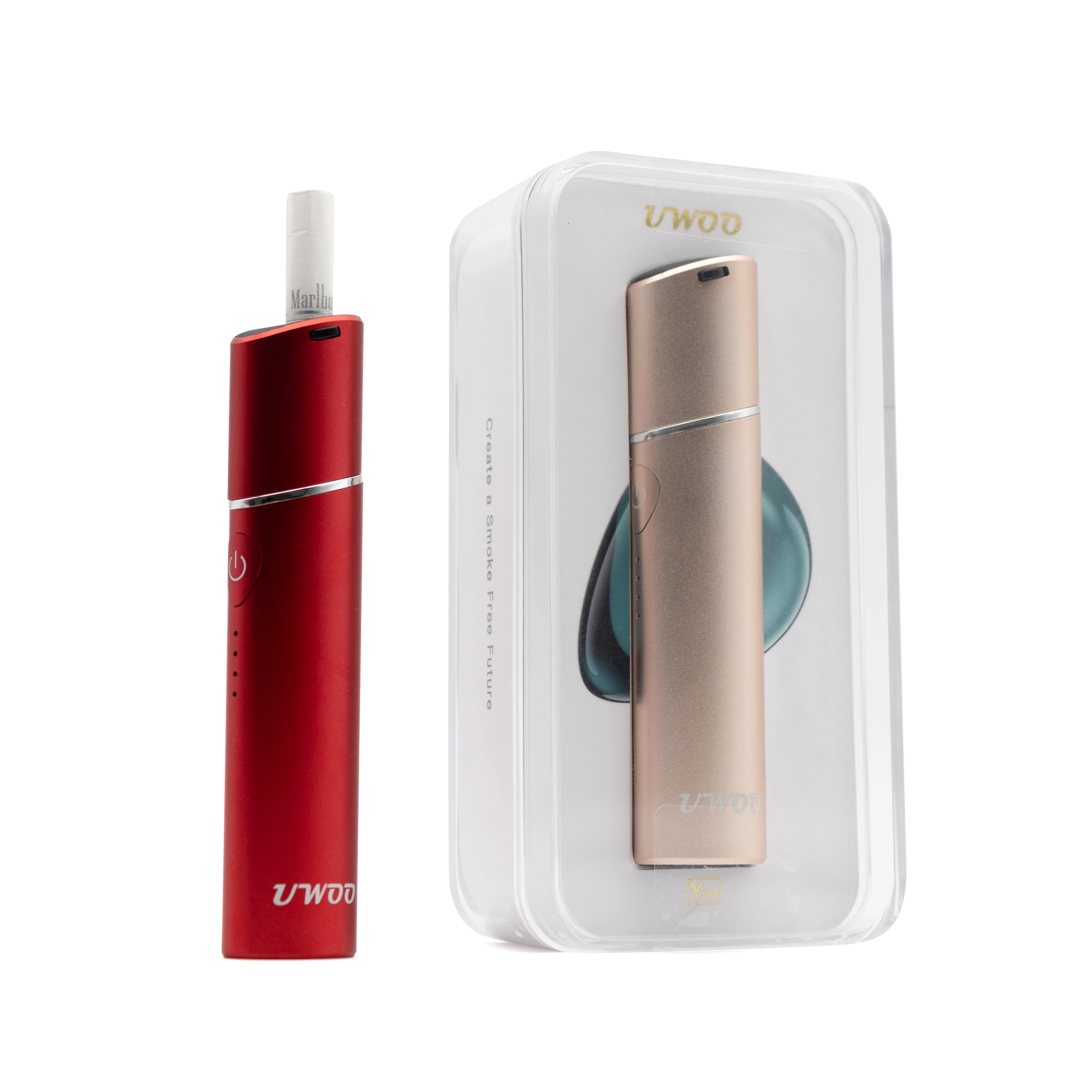 Amazon Top selling UWOO Y1 heat not burn device with 900mah battery auto clean vape cigarette