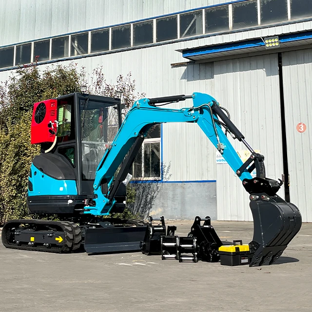 Free shipping farm mini excavator 3.5t 1t 2t 6ton EPA/Euro5 engine bagger crawler digger machine 3.5 ton excavator