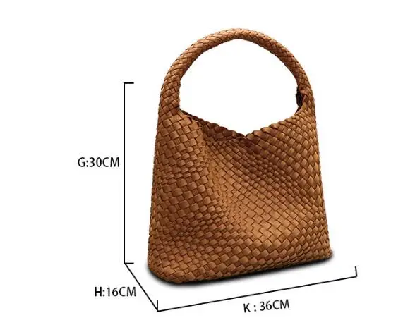 Factory wholesale custom neoprene woven bag women handbag weaved tote bag with small pouch