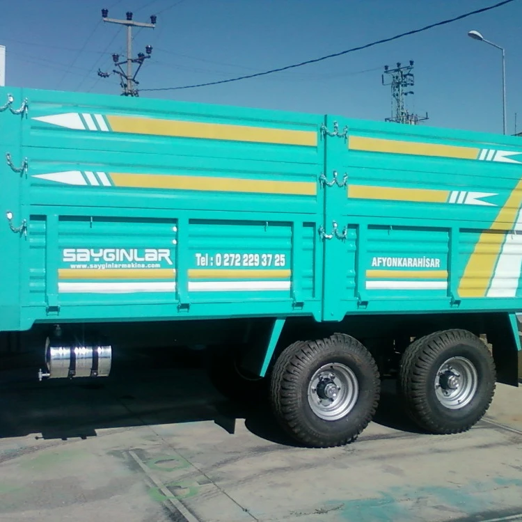 Высококачественные прицепы, сельскохозяйственная техника, двухосевой задний пневматический тормоз, 10 оттенков, прицепы, Сделано в Турции