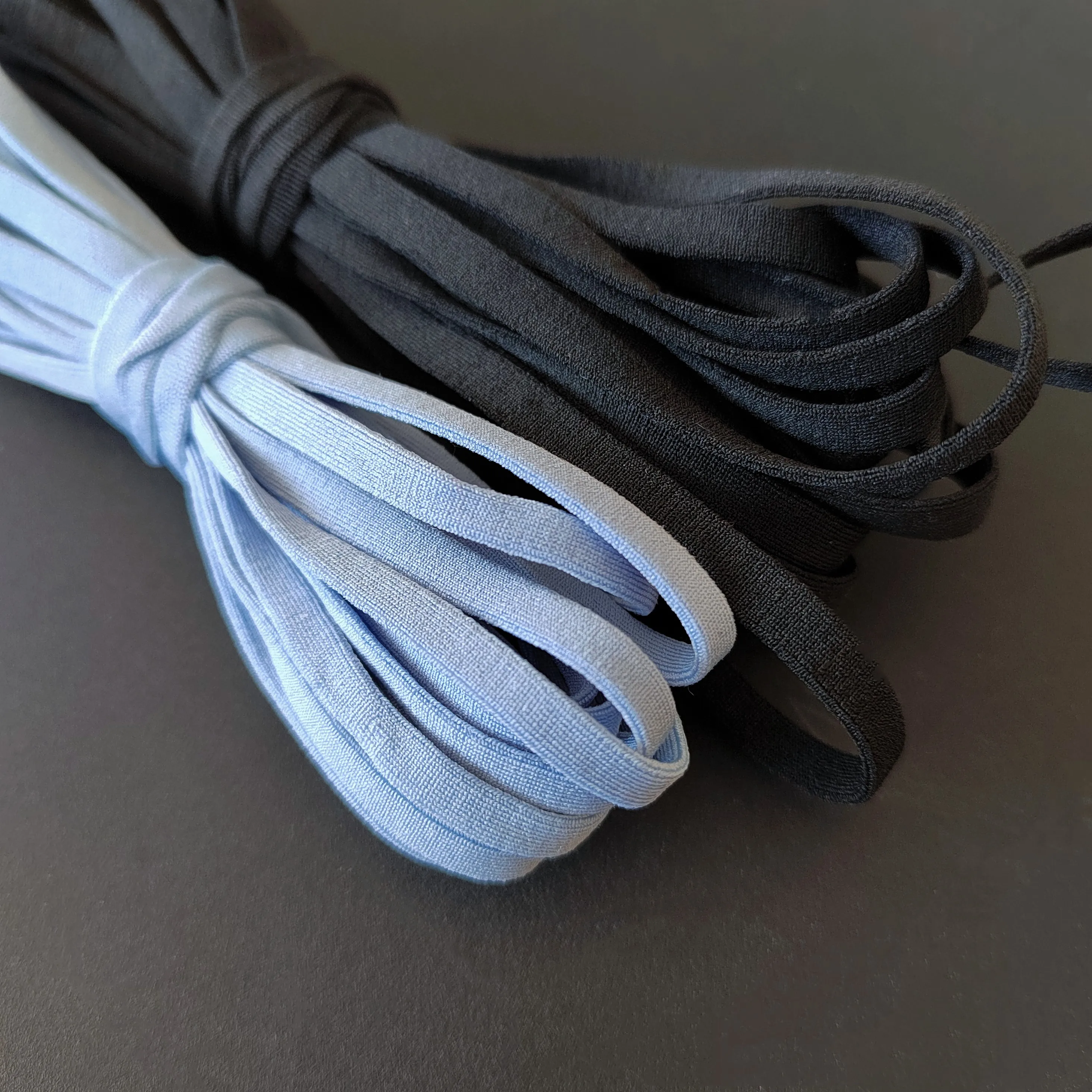 Soft Adjustable 5mm Elastic Cord Straps Black Blue Elastic Earloop