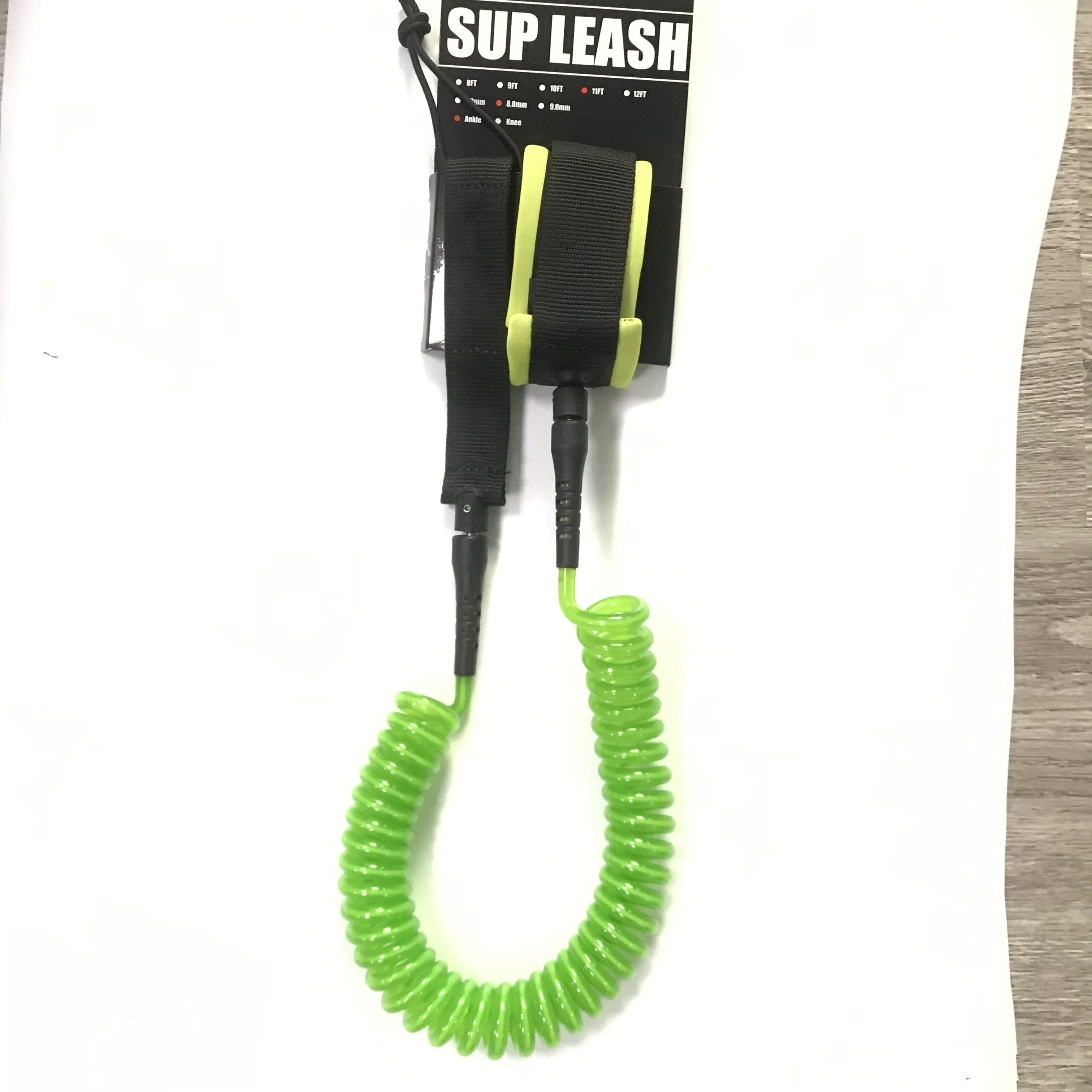 Coiled Paddle Board Leash Leg Rope for SUP Safe Surfing