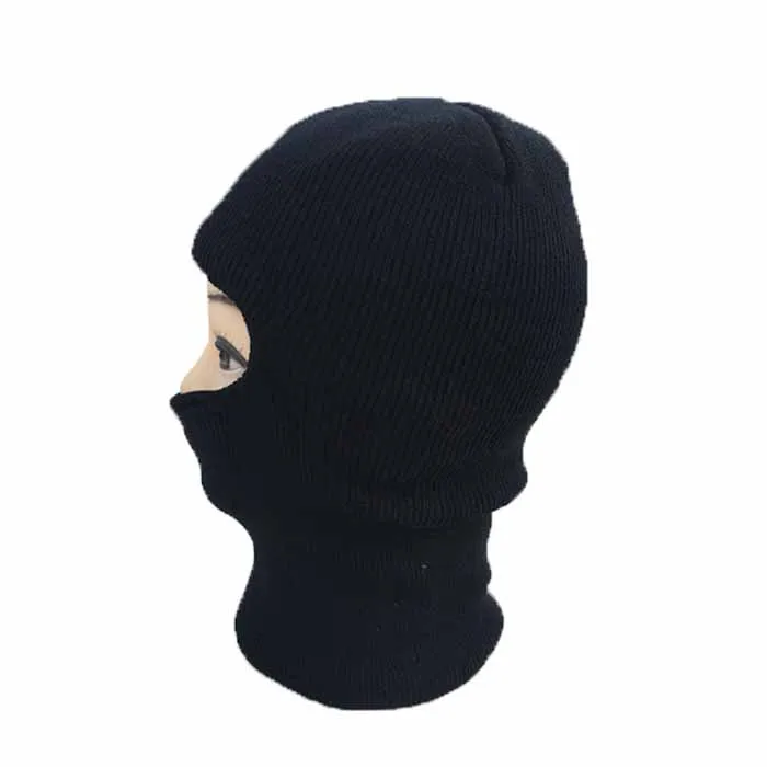 Knit Sew Acrylic Outdoor Thermal disposable full face cover one hole mask custom half face ski mask balaclava winter hat