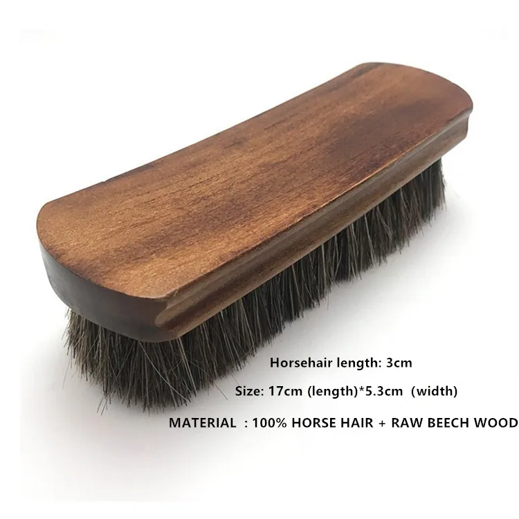 Высококачественная вогнутая щетка из конского волоса с деревянной ручкой, щетка для детейлинга автомобиля, щетка для кожи, сиденья и ковра