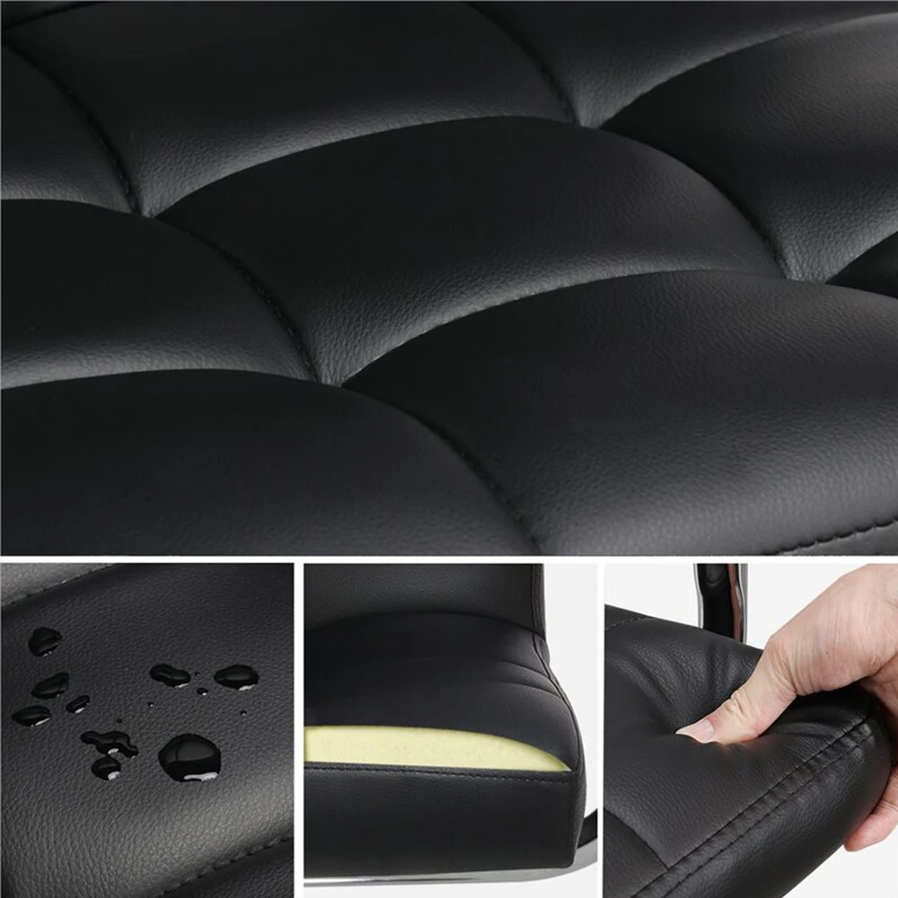 Luxury nordic modern adjustable swivel modern pu leather high bar stools chairs for kitchen