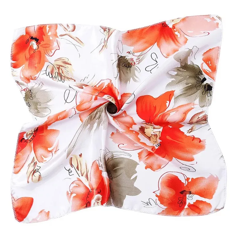 
Cheap Price Chinese Fashion Custom Print Twill Women Square 100% Silk Scarf 