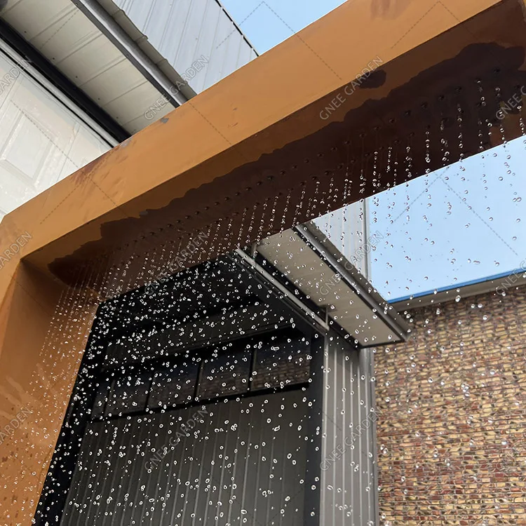 Outdoor Garden Backyard Decoration Corten Steel Water Feature outdoor Fountain Wall Waterfall