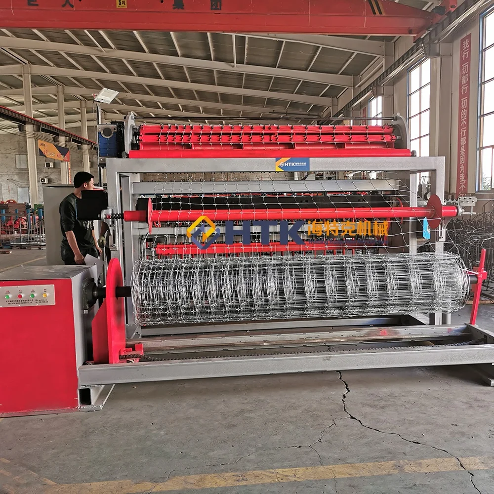 2.0m High Quality HTK China factory automatic galvanized fixed knot deer fence cattle fence field fence machine for hot sale