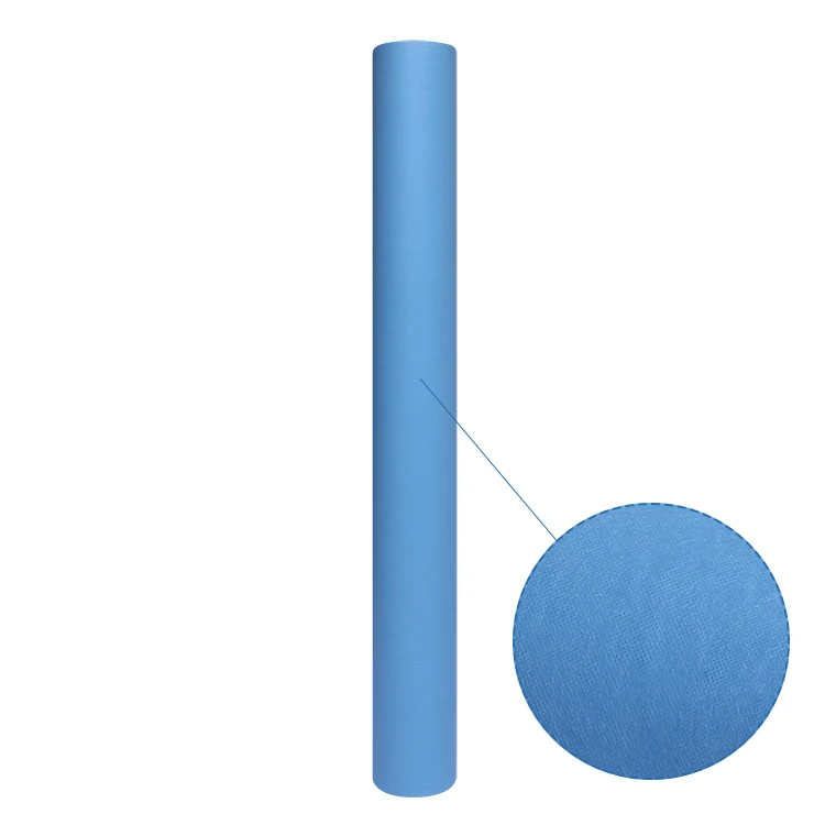 Wholesale Blue pp nonwoven fabric 100% Polypropylene sheet lining cloth Spunbonded  Fabric Roll