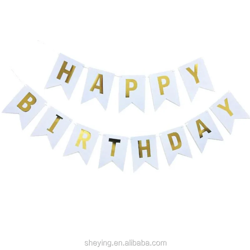 
Party festival decoration Happy birthday banner letter fishtail flag party supplies birthday banner 