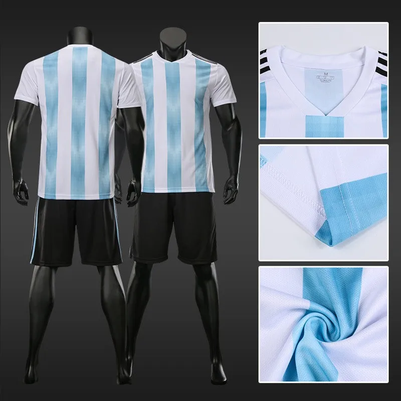 Набор футбольной униформы для мужчин, униформа для взрослых и детей для командных матчей с номером, Аргентина, для детей