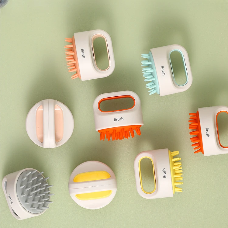 New Trendy Silica Shampoo Massage Scalp Care Head Clean Wash Comb Scalp Massage Hair Brush For Wholesale