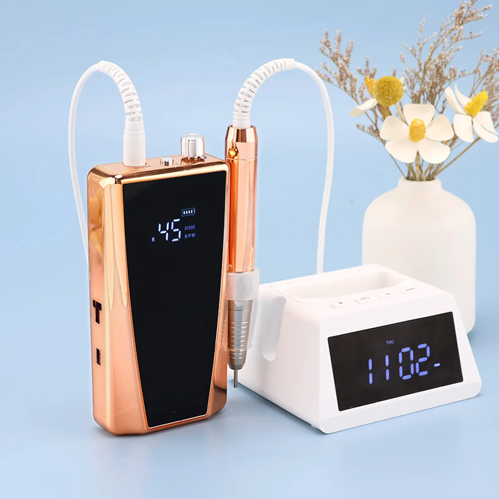 Customized Professional 85w Smooth Coreless Portable Nail Machine Manicure Pedicure 45000RPM Electric Nail Drill Machines