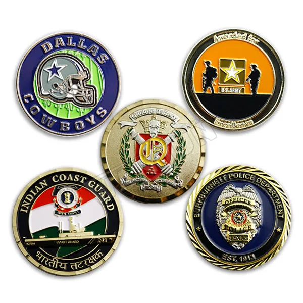 Пользовательские 3D цинковый сплав латунь металл эмаль Античное золото вызов монета нет минимального США Орел серебряные монеты