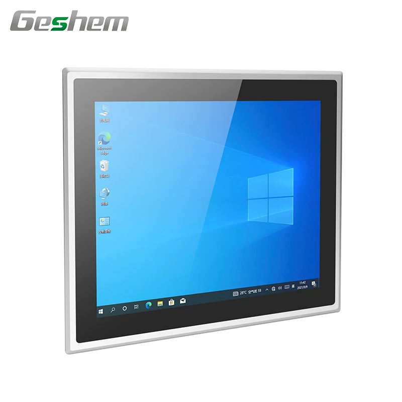 10 15 18 21 Inch Ip65 Rugged Waterproof Front Panel Embedded Fanless Industrial Panel Pc Window