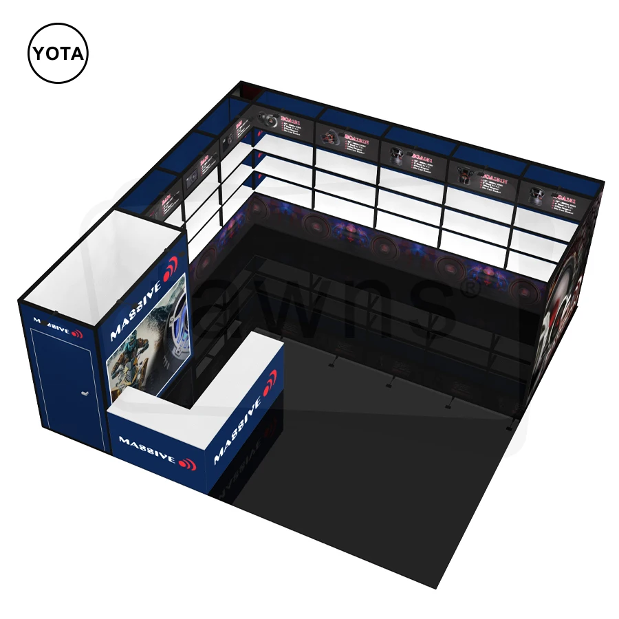 Tawns 20x20 Trade Show Aluminium Modular Free Standing Fabric Light Box Event Display Booth