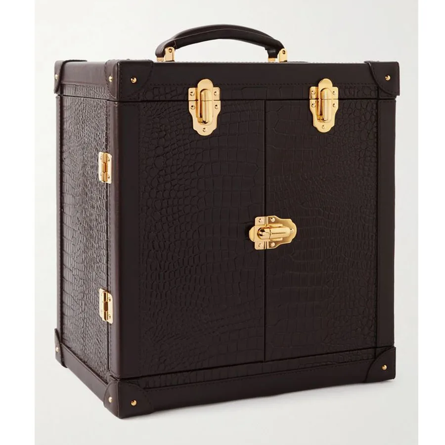 Индивидуальный кожаный багажник пустой Многофункциональный Высококачественный бокс для вина шампанское виски стеклянная Подарочная коробка с замком