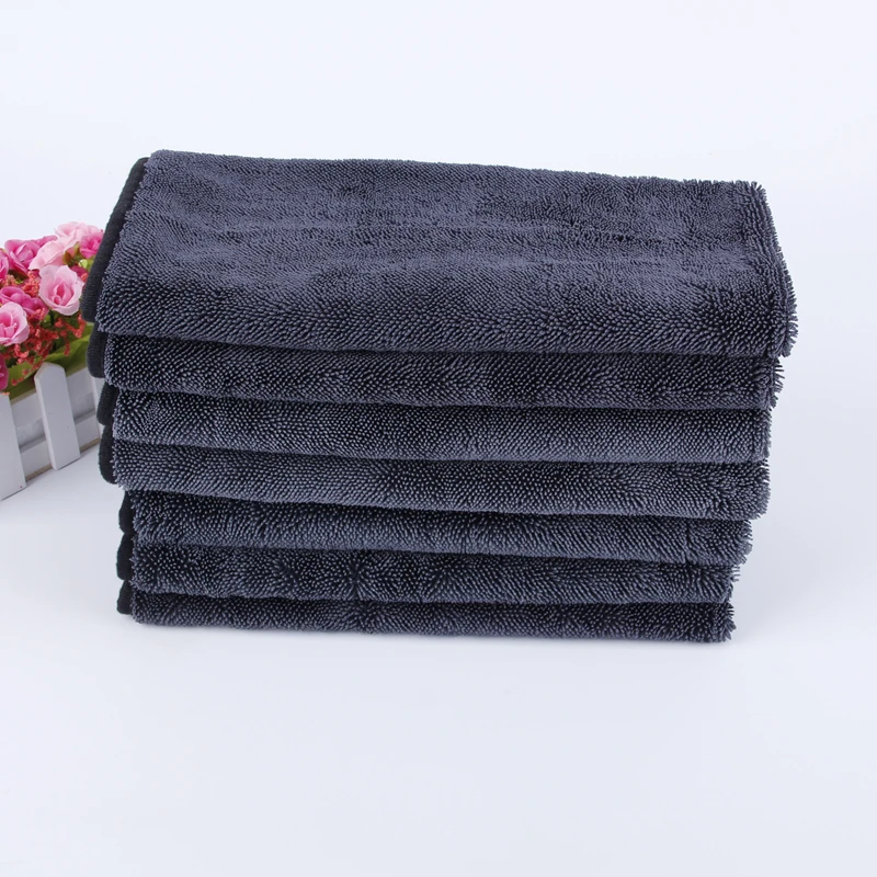 Selected Auto single side twisted loop microfiber towel super water absorption car cleaning towel auto detailing drying towel