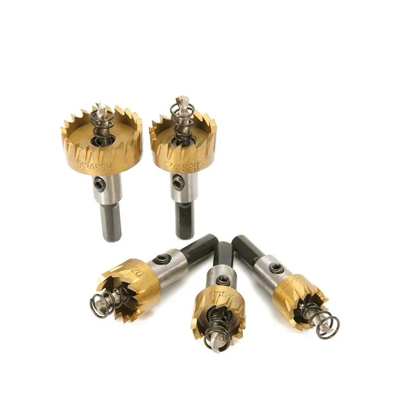 5pcs HSS Hole Saw Cutter Multipurpose Cup Saw Drill Bit Drilling Tools Cutting Holes In Metal Plastic