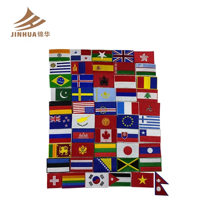 Custom Environmental Protection hook embroidered National Flag badge Emblem Logo patches
