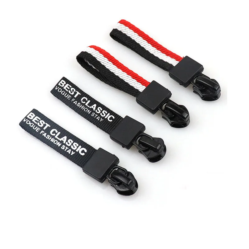 AIGEN Custom 5# Zipper fastener head puller decorative hidden type reverse auto lock zipper sliders