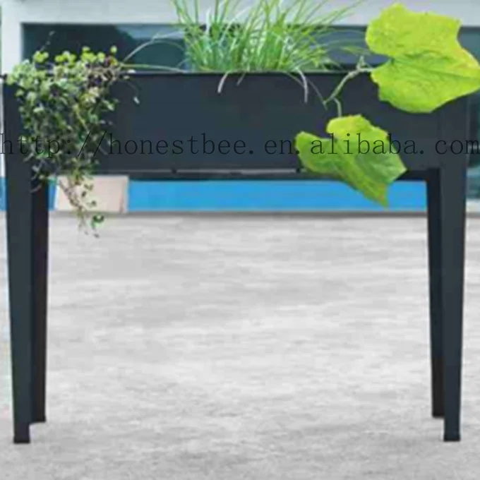  Приподнятая металлическая садовая кровать садовый плантатор коробка для овощей поднятая посадочная с ножками уличный контейнер цветов трав