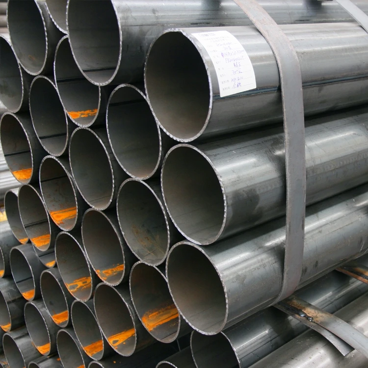 Material Price List Mild Carbon Steel Straight ERW Welded Black Steel Round Pipe